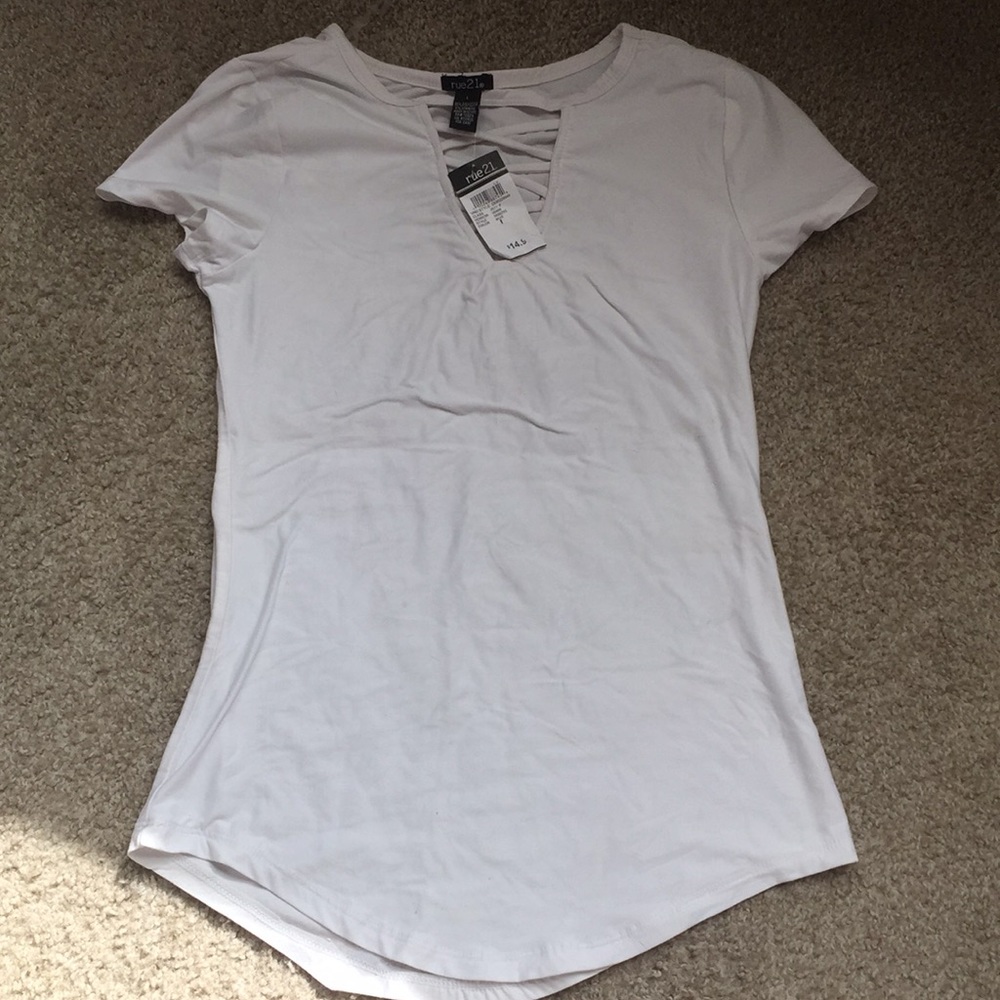 White Crisscross Shirt